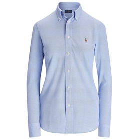 Polo Ralph Lauren Slim Fit Knit Oxford Skjorte, Blå